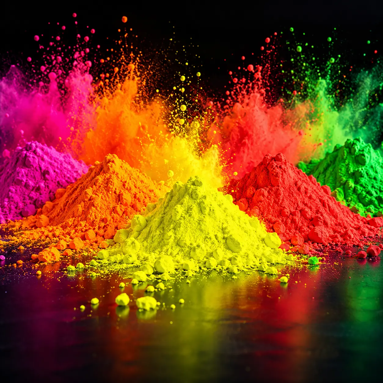 Floresan Pigment Nedir? Parlak Renkler, Kullanım Alanları ve Doğru Pigment Seçimi | Tüver Pigment Resmi